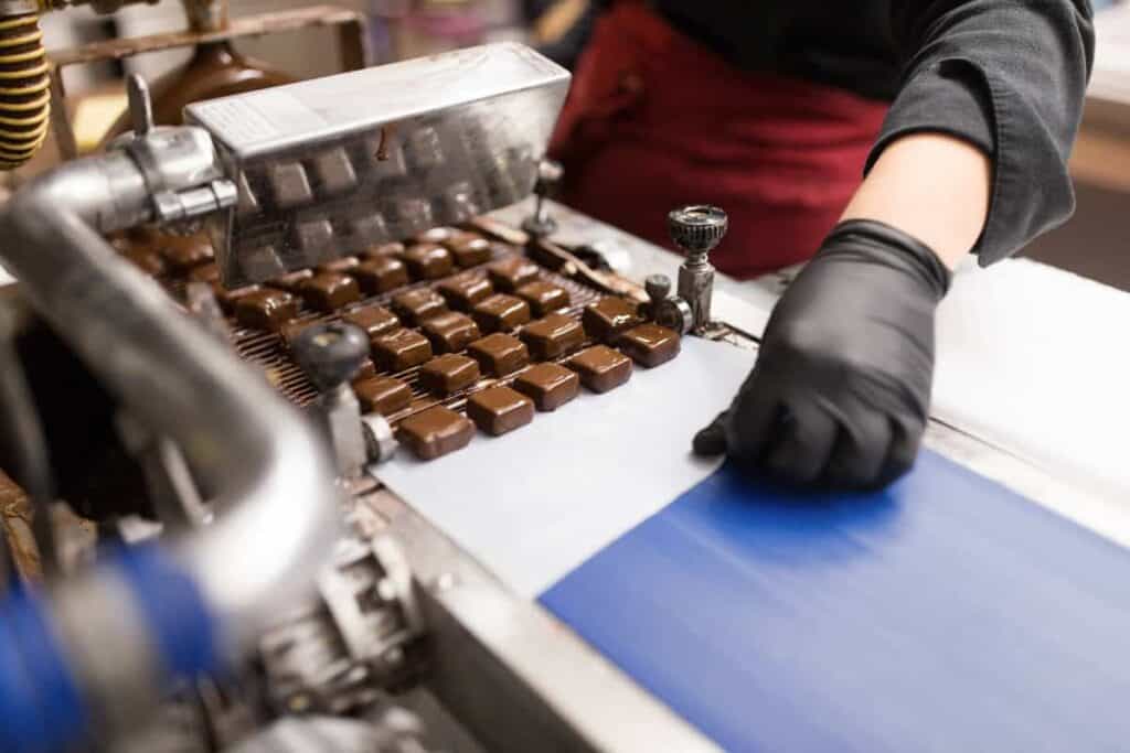 Machineonderdelen voor chocoladefabrieken