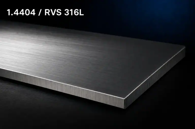 RVS 316L plaat 1.4404 met geslepen K320 oppervlak