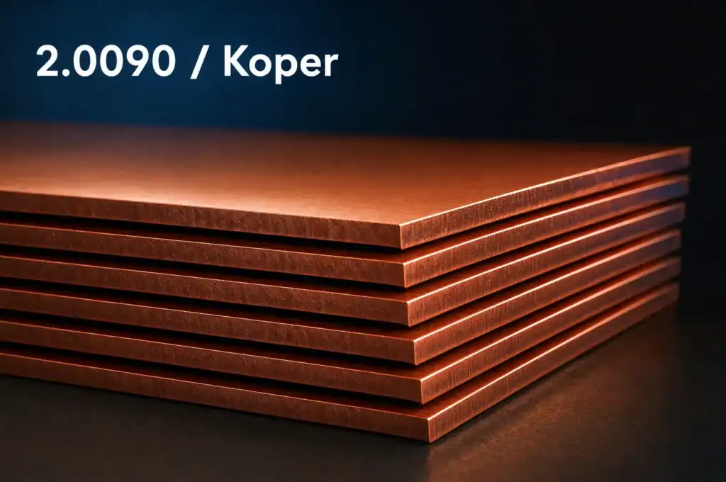 2.0090 / Cu-DHP koperplaat op maat bewerkt