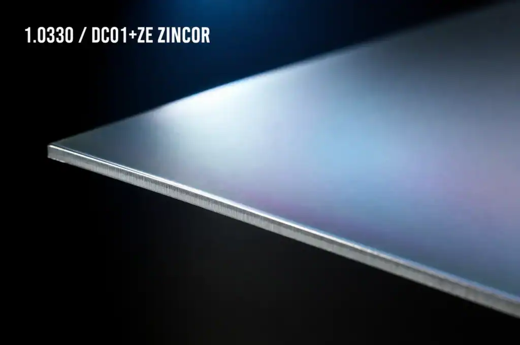Zincor plaat DC01 met glad elektrolytisch verzinkt oppervlak en gesneden kant