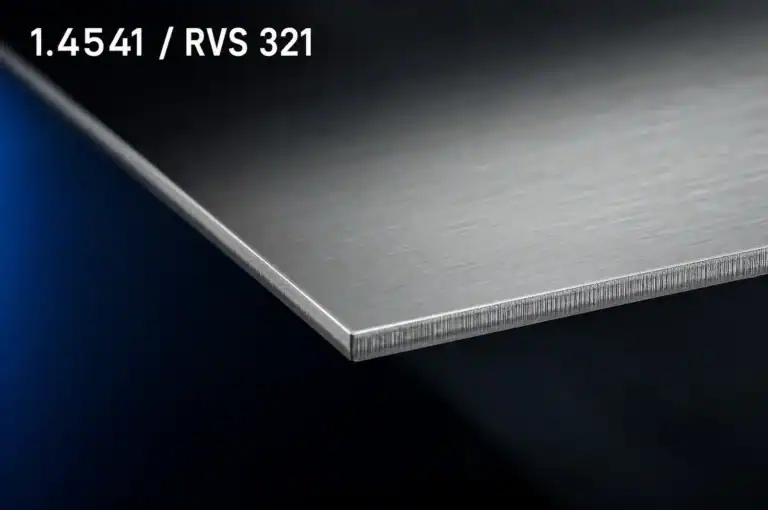 RVS 321 plaat 1.4541 met mat 2B oppervlak en scherpe lasersnijkant