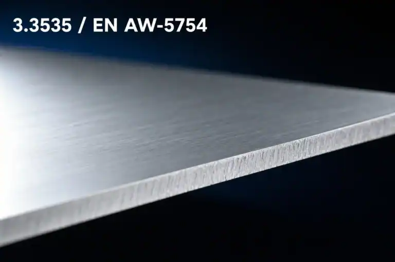 Aluminium plaat 3.3535 EN AW-5754 met gladde mill finish en afgebraamde kant