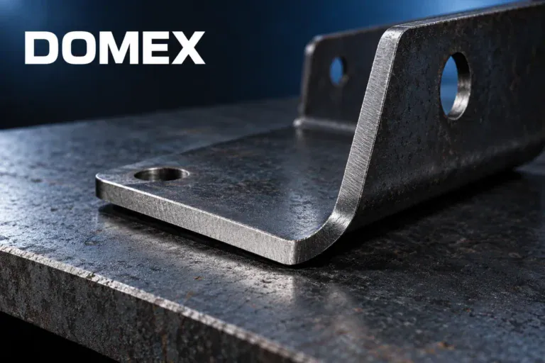 Domex hogesterktestaal plaat met gelasersneden en gezette chassisconsole